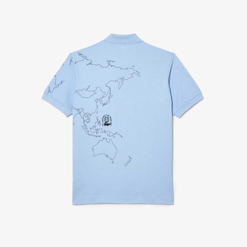 Lacoste Original L.12.12 Planisphere Blå | ONCJR-7314