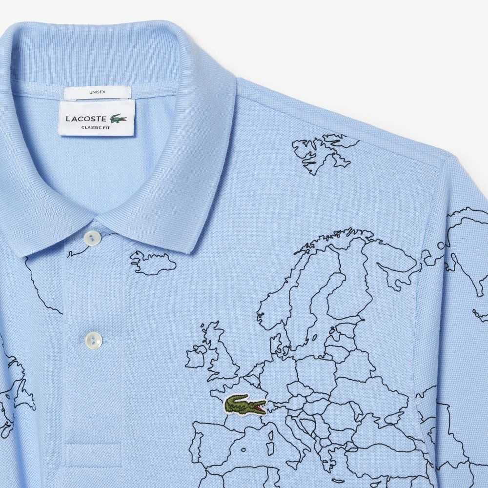 Lacoste Original L.12.12 Planisphere Blå | ONCJR-7314