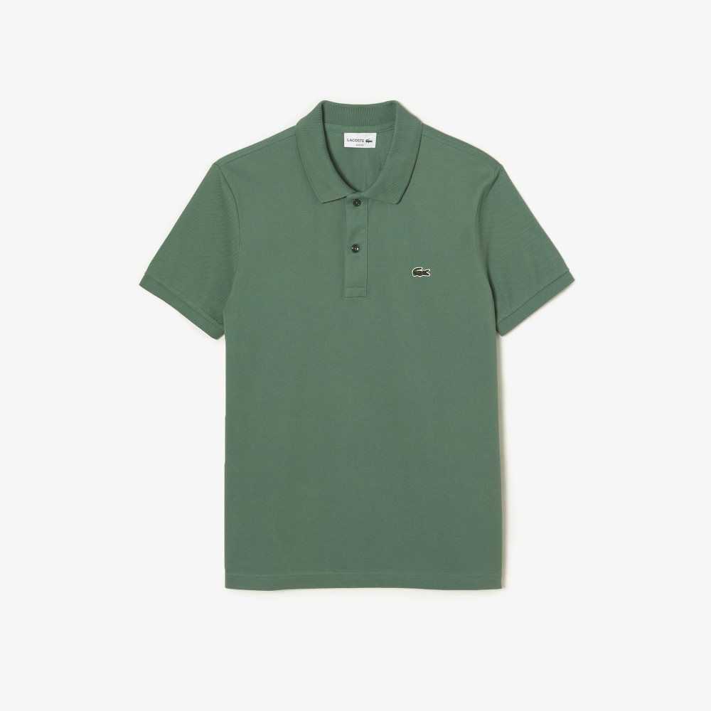 Lacoste Original L.12.12 Slim Fit Petit Pique Bomull Khaki Gröna | ALSCF-6093