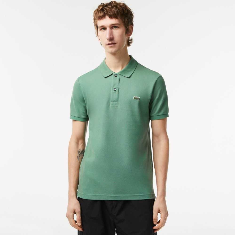 Lacoste Original L.12.12 Slim Fit Petit Pique Bomull Khaki Gröna | ALSCF-6093