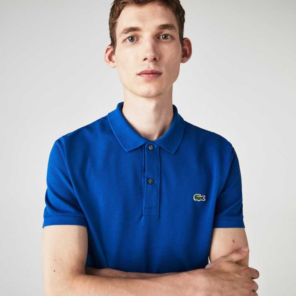 Lacoste Original L.12.12 Slim Fit Petit Pique Bomull Blå | BFKIP-3401