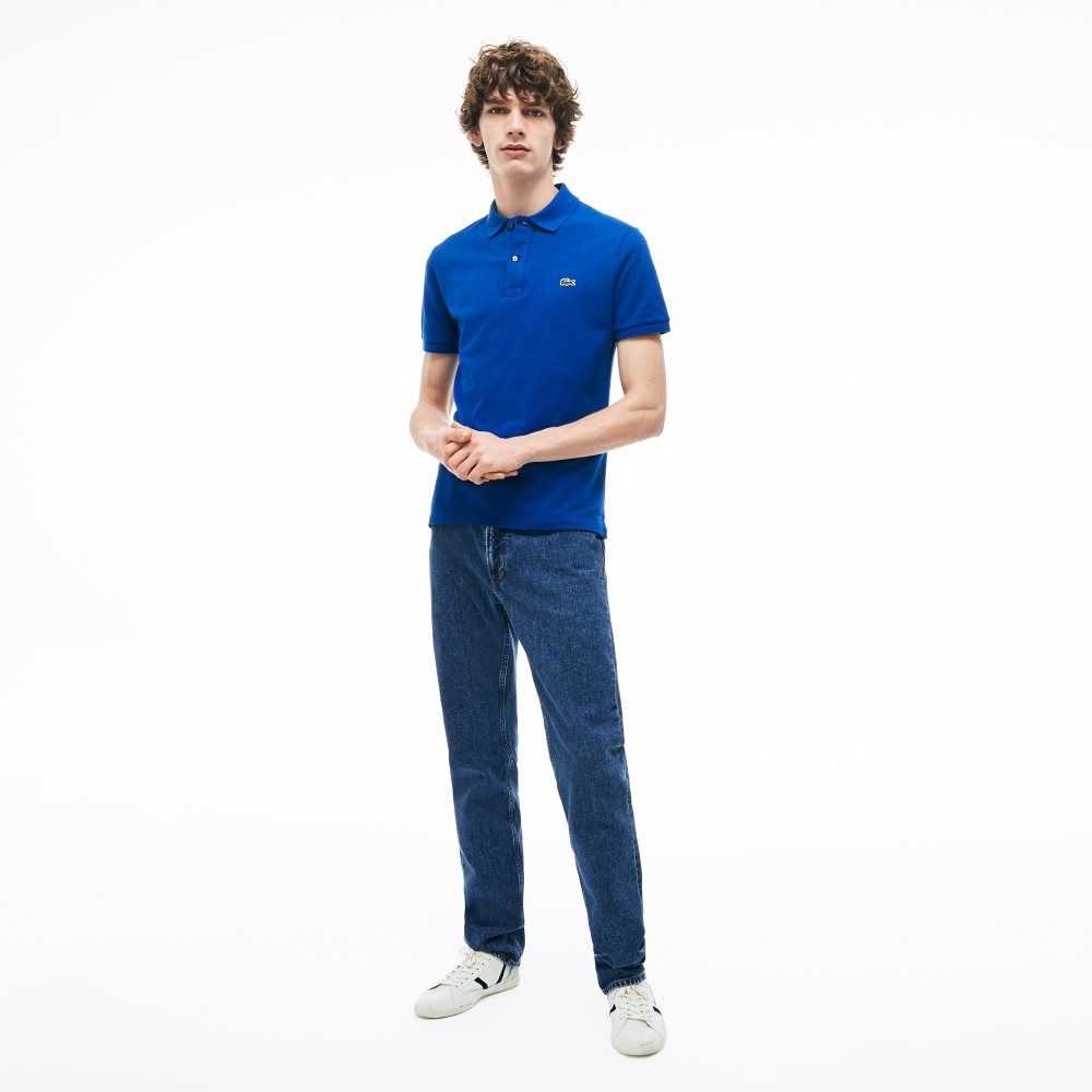 Lacoste Original L.12.12 Slim Fit Petit Pique Bomull Blå | BFKIP-3401