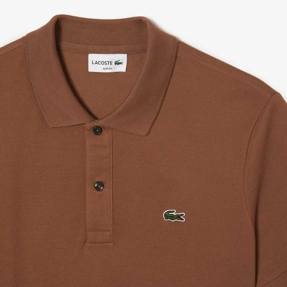 Lacoste Original L.12.12 Slim Fit Petit Pique Bomull Ljusbruna | BHDLS-9150