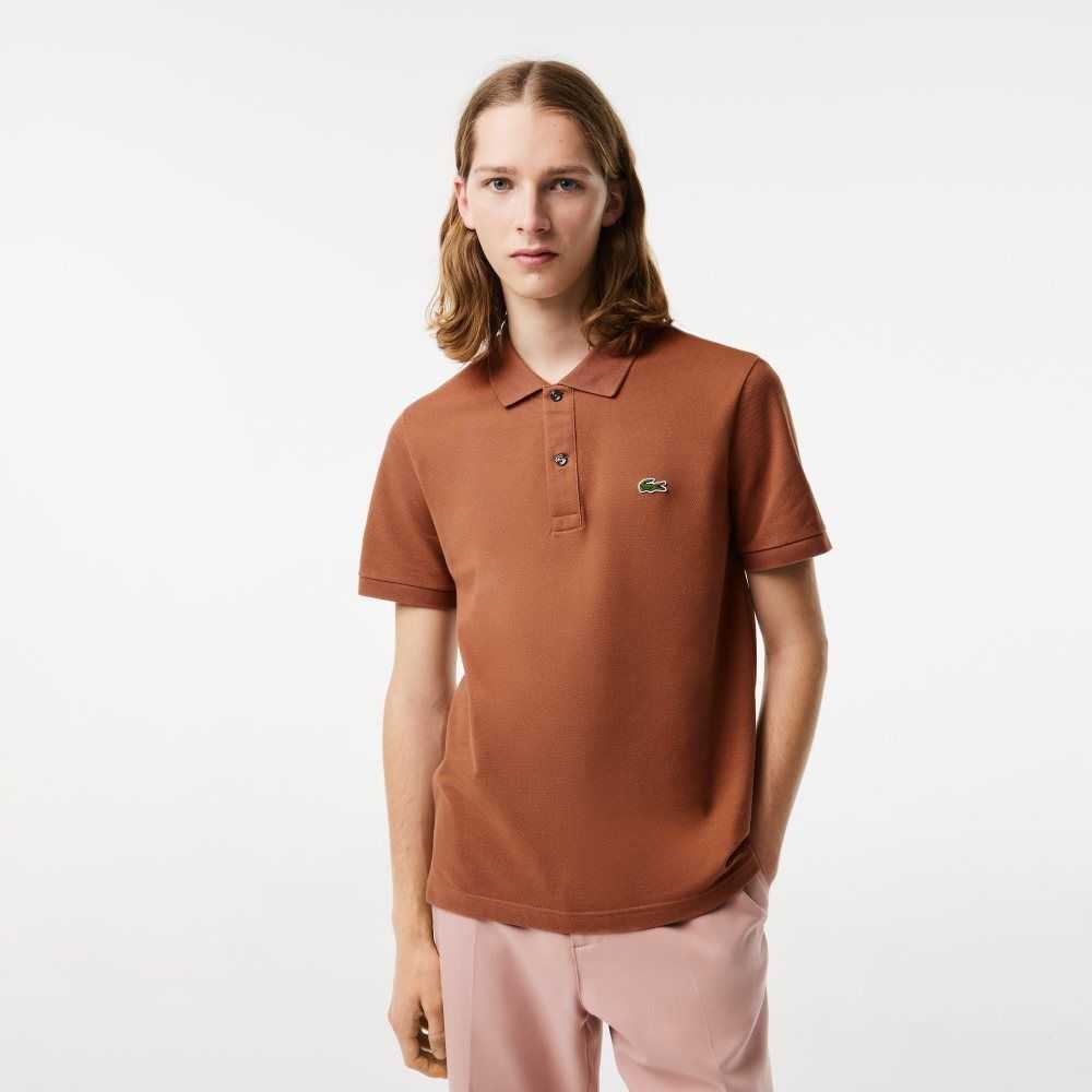 Lacoste Original L.12.12 Slim Fit Petit Pique Bomull Ljusbruna | BHDLS-9150