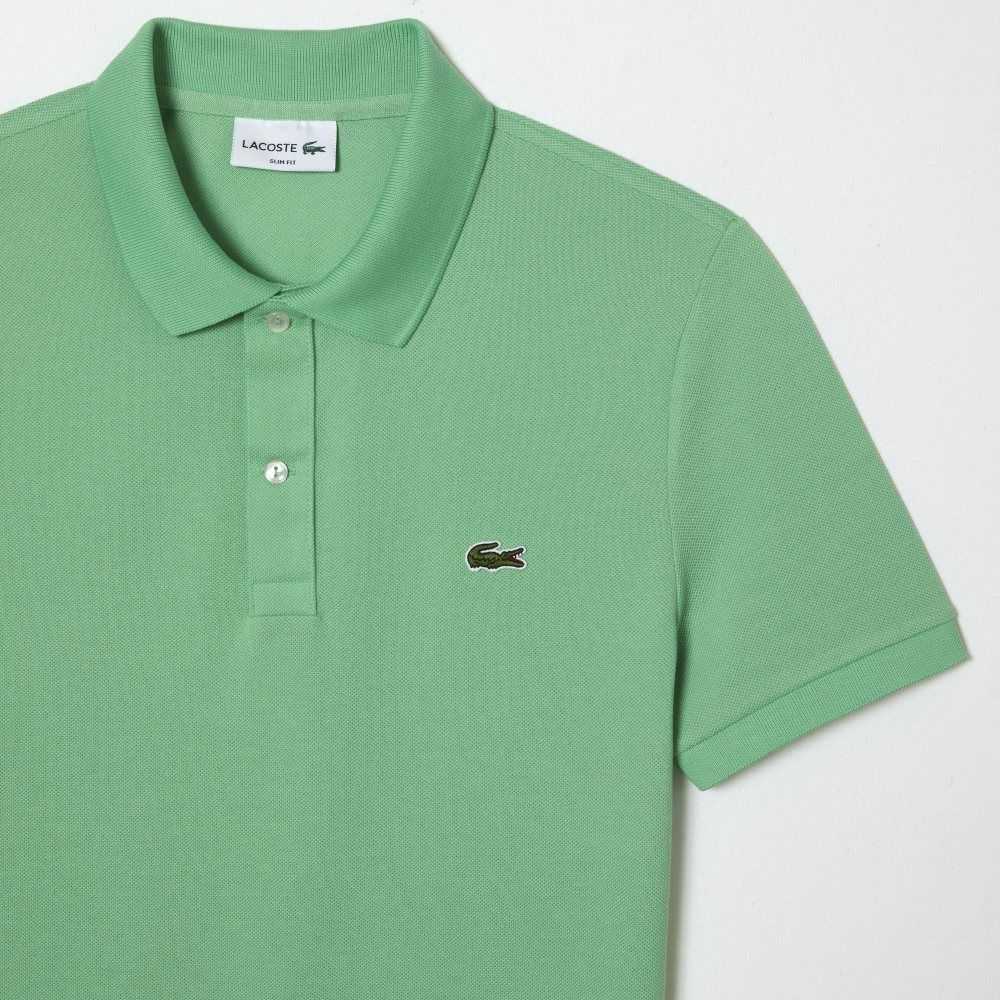 Lacoste Original L.12.12 Slim Fit Petit Pique Bomull Gröna | HPXZW-9527