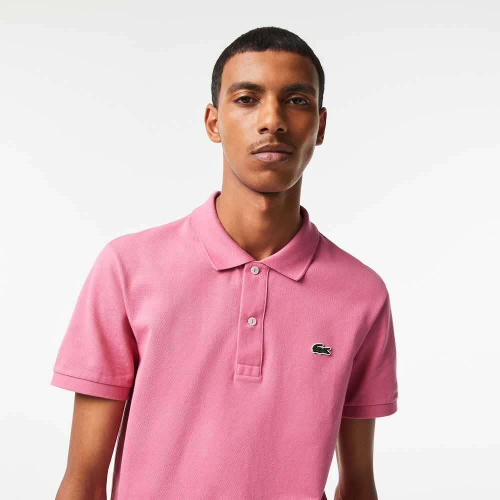 Lacoste Original L.12.12 Slim Fit Petit Pique Bomull Rosa | HYSTV-6875