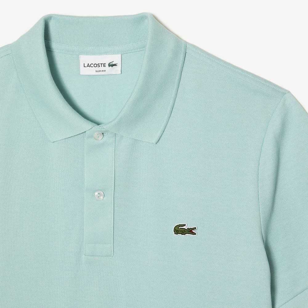 Lacoste Original L.12.12 Slim Fit Petit Pique Bomull Mintgröna | KUEHF-2130