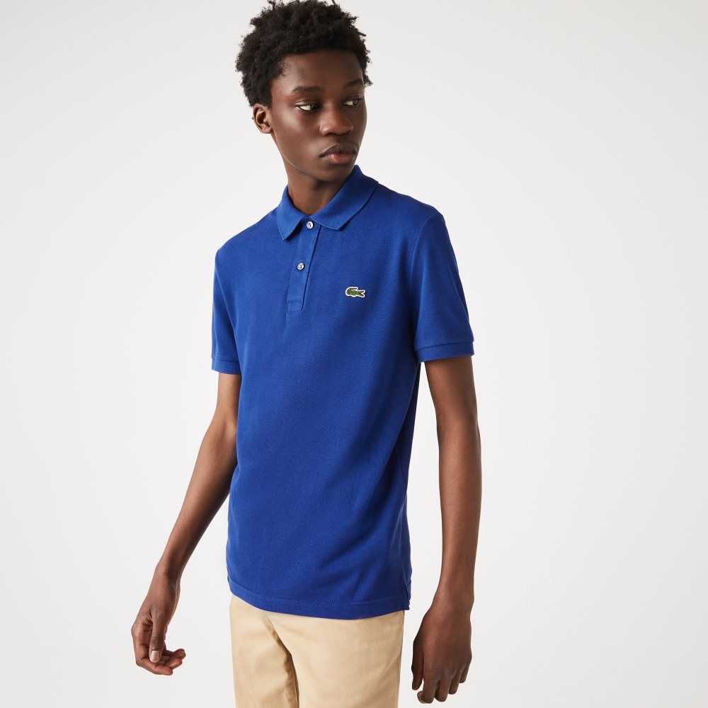 Lacoste Original L.12.12 Slim Fit Petit Pique Bomull Blå | KVOAG-5416