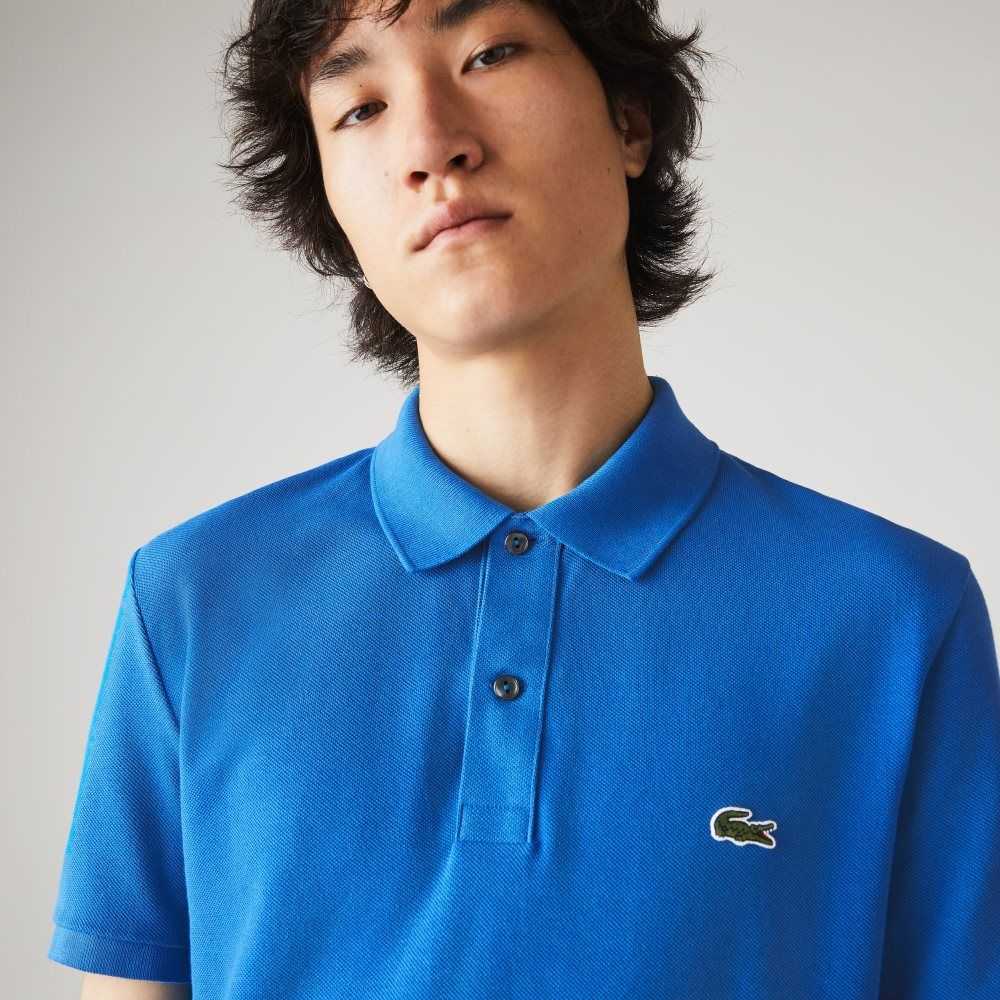 Lacoste Original L.12.12 Slim Fit Petit Pique Bomull Blå | NMCIT-6239