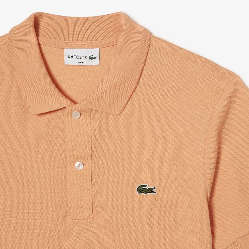 Lacoste Original L.12.12 Slim Fit Petit Pique Bomull Ljusorange | NSZBU-0623