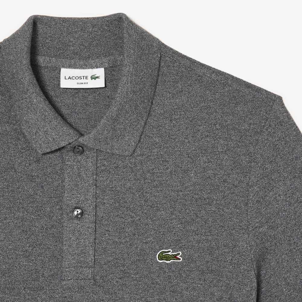 Lacoste Original L.12.12 Slim Fit Petit Pique Bomull Grå | OGHMR-6345