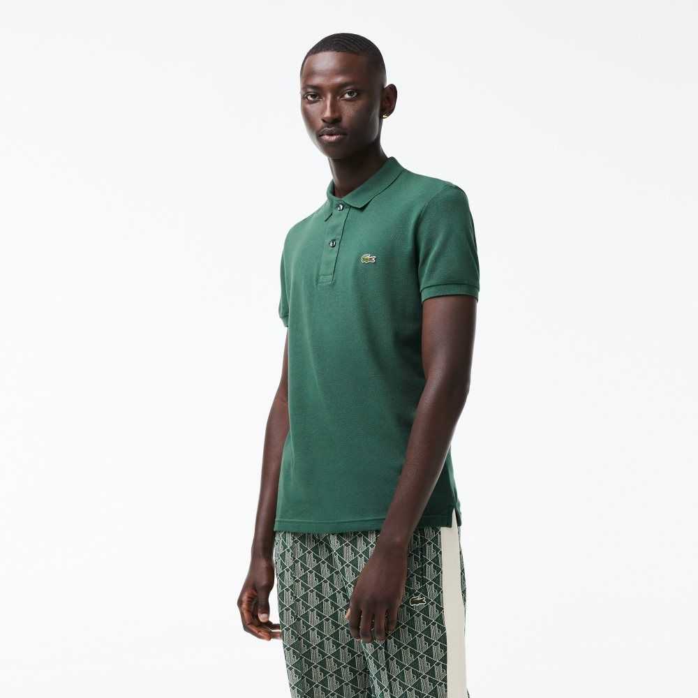 Lacoste Original L.12.12 Slim Fit Petit Pique Bomull Gröna | ONSXG-4102