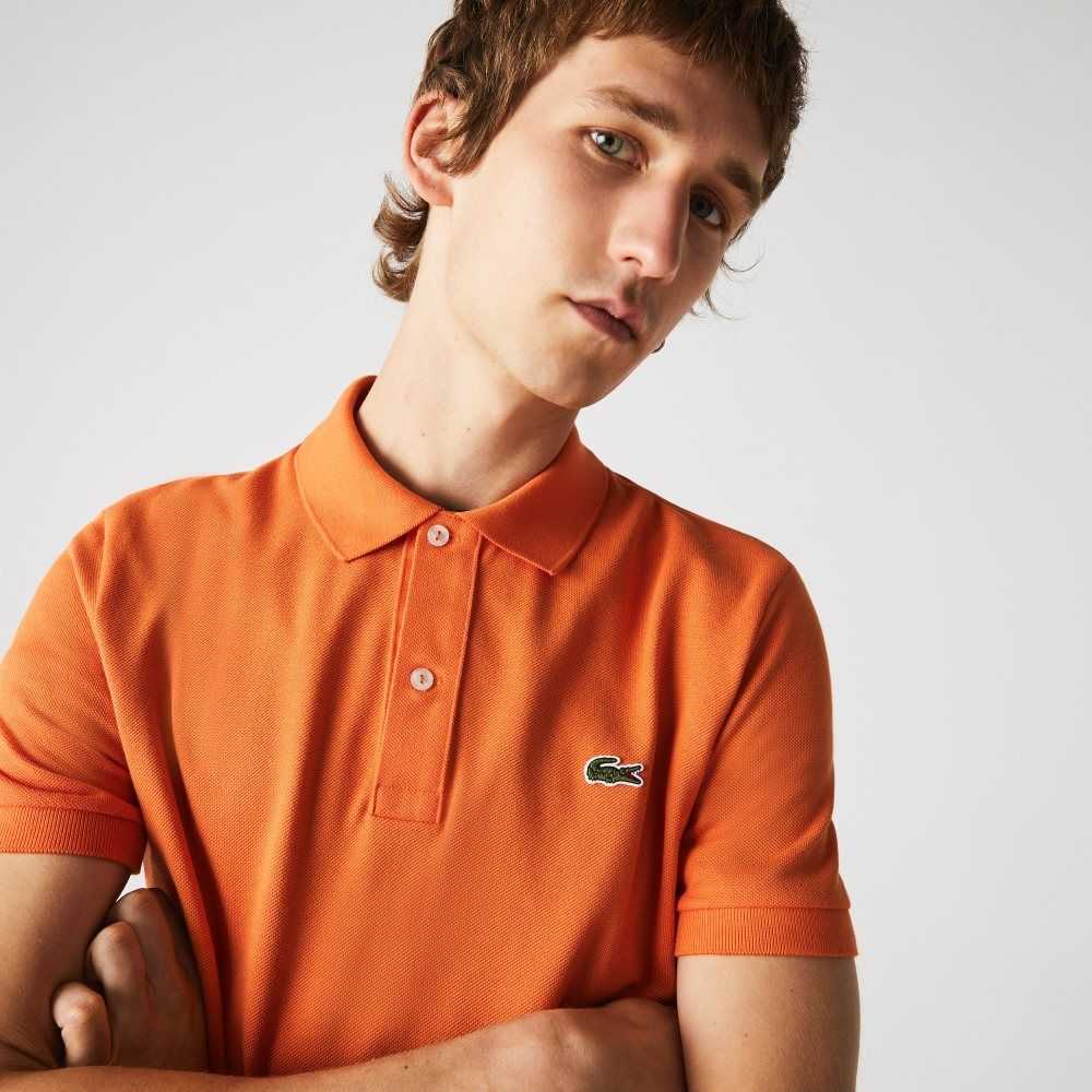 Lacoste Original L.12.12 Slim Fit Petit Pique Bomull Orange | ONYLB-4296