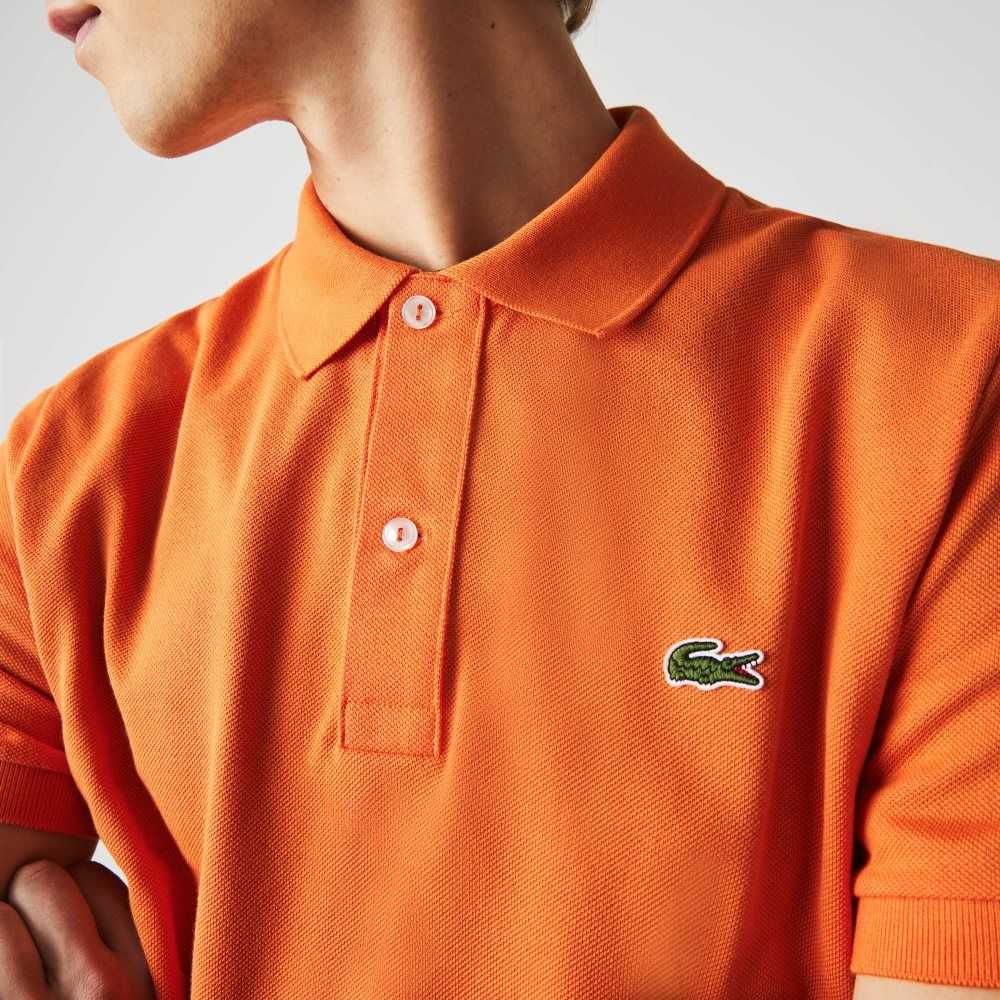 Lacoste Original L.12.12 Slim Fit Petit Pique Bomull Orange | ONYLB-4296