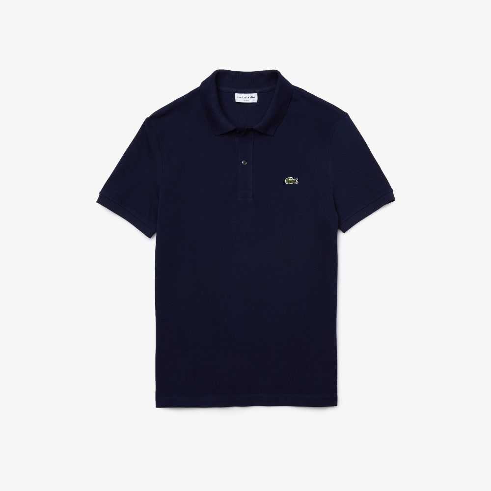 Lacoste Original L.12.12 Slim Fit Petit Pique Bomull Marinblå Blå | SNTLI-3479