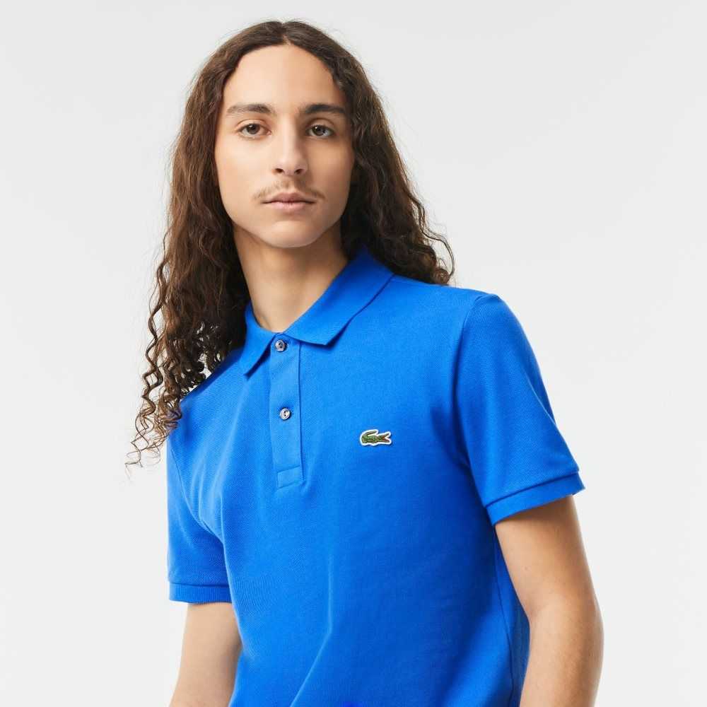 Lacoste Original L.12.12 Slim Fit Petit Pique Bomull Blå | SYALQ-0427