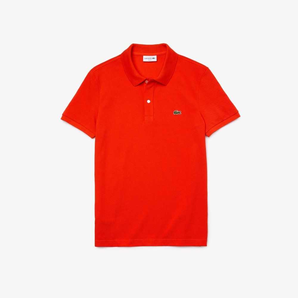 Lacoste Original L.12.12 Slim Fit Petit Pique Bomull Röda | TBPNC-1389