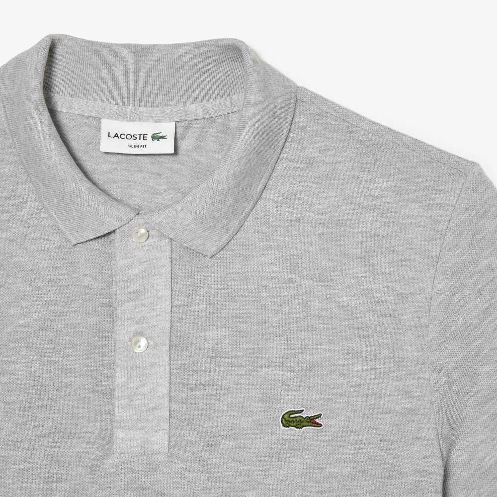 Lacoste Original L.12.12 Slim Fit Petit Pique Bomull Grå | TMOVU-8375