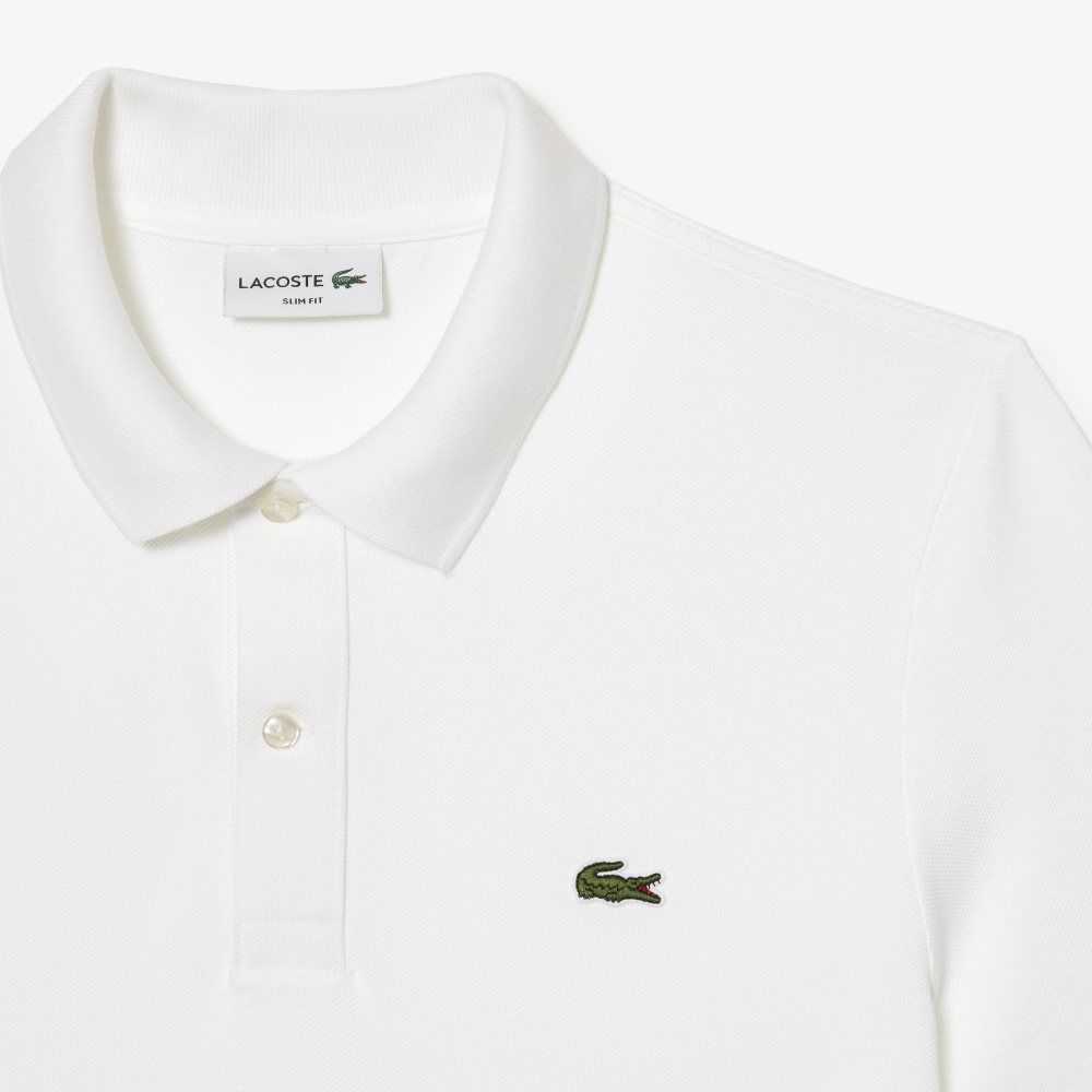 Lacoste Original L.12.12 Slim Fit Petit Pique Bomull Vita | TPZFD-8710