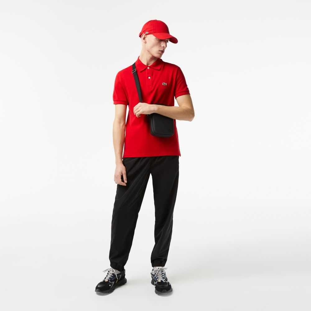 Lacoste Original L.12.12 Slim Fit Petit Pique Bomull Röda | UOXZA-2301