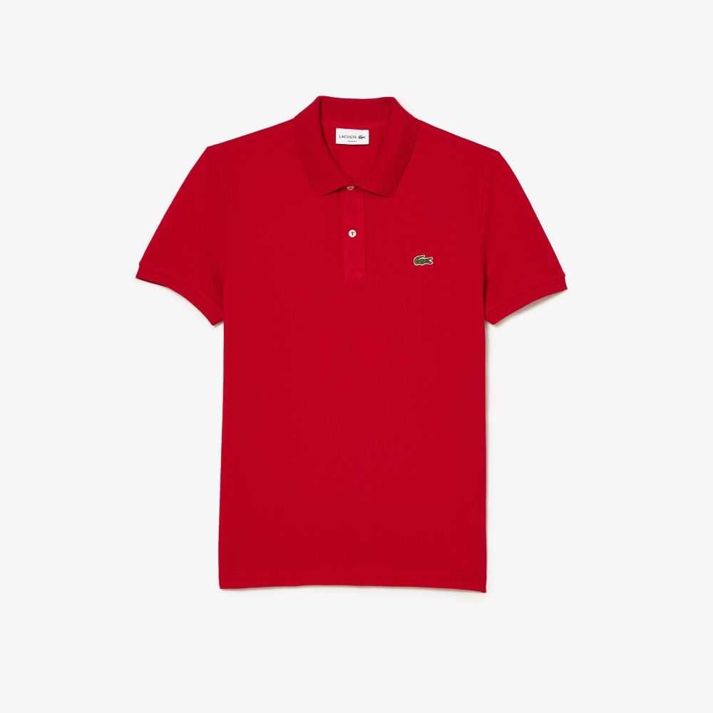 Lacoste Original L.12.12 Slim Fit Petit Pique Bomull Röda | UOXZA-2301