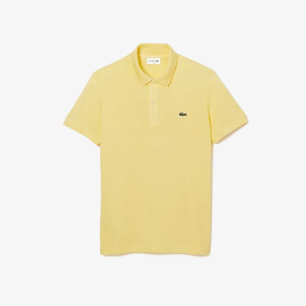 Lacoste Original L.12.12 Slim Fit Petit Pique Bomull Gula | VODSM-3591