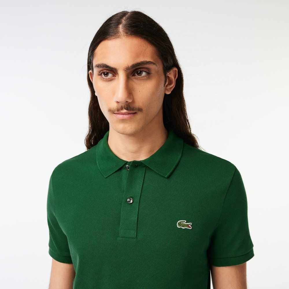 Lacoste Original L.12.12 Slim Fit Petit Pique Bomull Gröna | WDGHY-5034