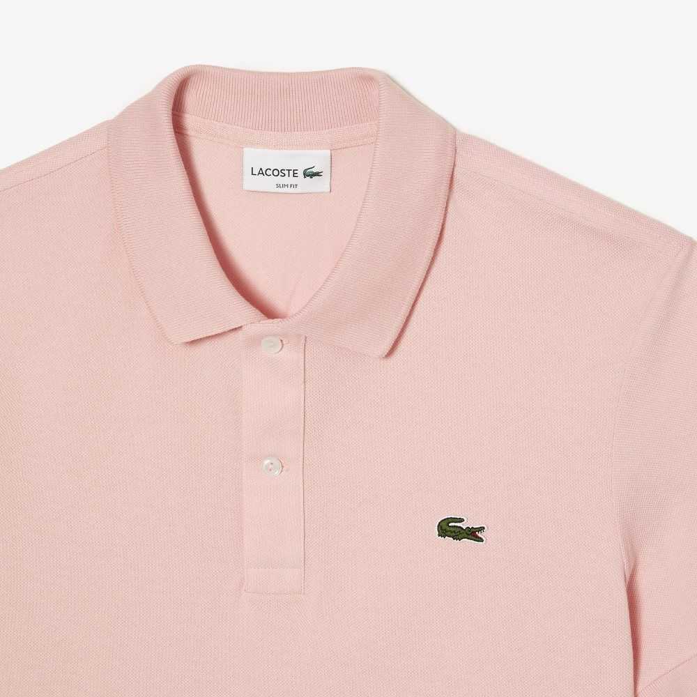 Lacoste Original L.12.12 Slim Fit Petit Pique Bomull Rosa | XLIHO-3872