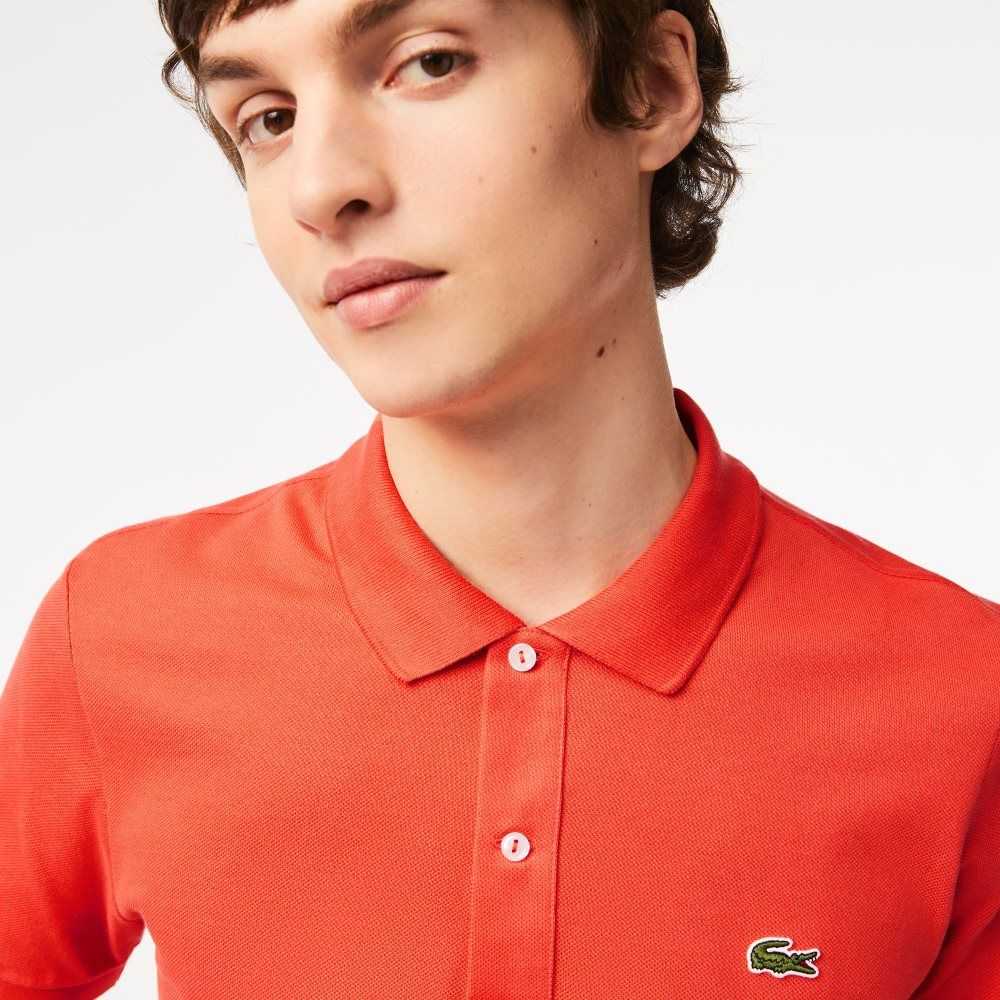 Lacoste Original L.12.12 Slim Fit Petit Pique Bomull Orange | XTOEZ-7256