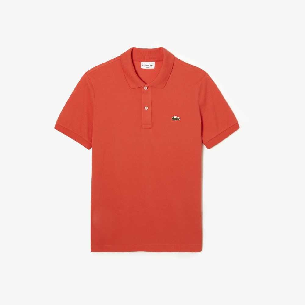 Lacoste Original L.12.12 Slim Fit Petit Pique Bomull Orange | XTOEZ-7256