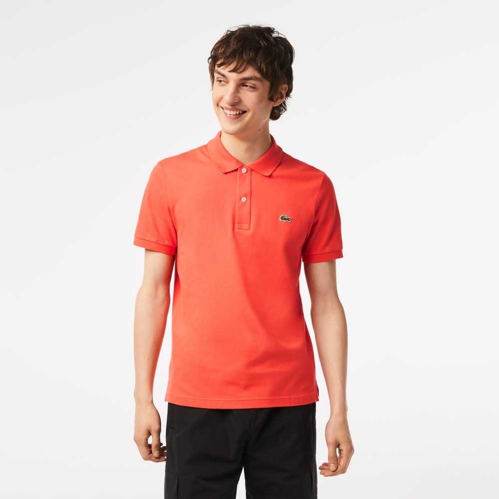 Lacoste Original L.12.12 Slim Fit Petit Pique Bomull Orange | XTOEZ-7256