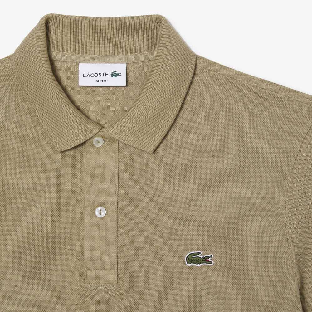 Lacoste Original L.12.12 Slim Fit Petit Pique Bomull Beige | ZENPS-2674