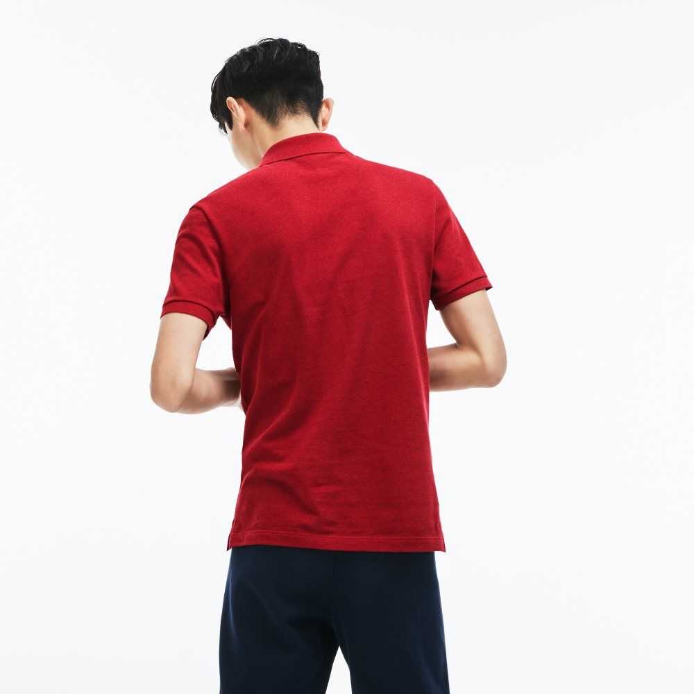 Lacoste Original L.12.12 Slim Fit Petit Pique Bomull Röda | ZWLOH-2347