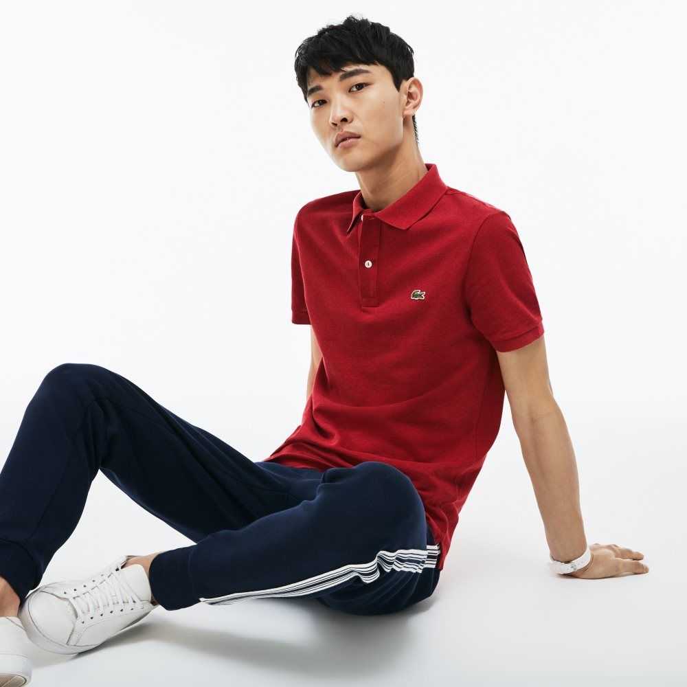 Lacoste Original L.12.12 Slim Fit Petit Pique Bomull Röda | ZWLOH-2347