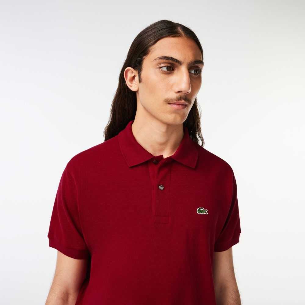 Lacoste Original L.12.12 petit pique cotton Vinröda | JDLRC-6584