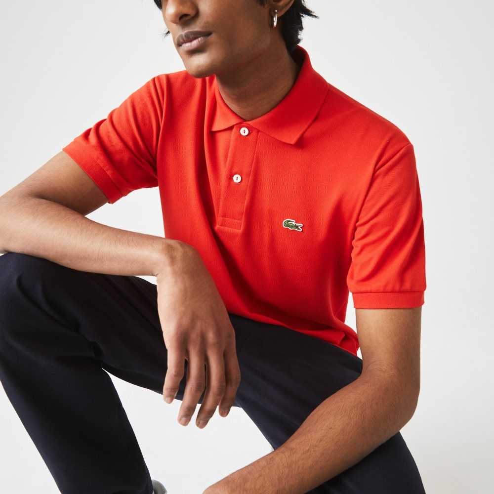 Lacoste Original L.12.12 petit pique cotton Röda | NOHLY-1892