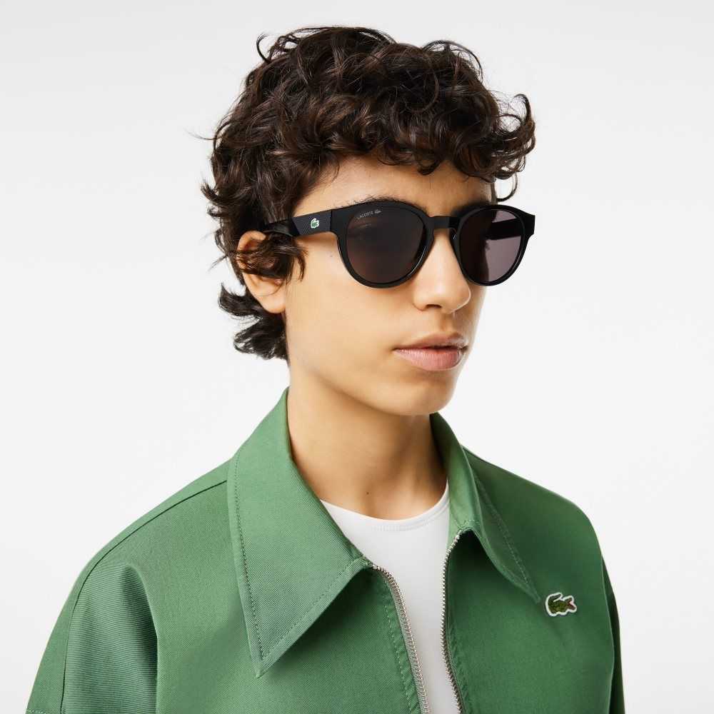 Lacoste Oval Plant Based Resin L.12.12 Svarta | GJQXV-6832