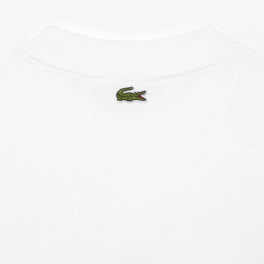 Lacoste Oversized Net Print Jersey T-Shirt Vita | THBKR-8725