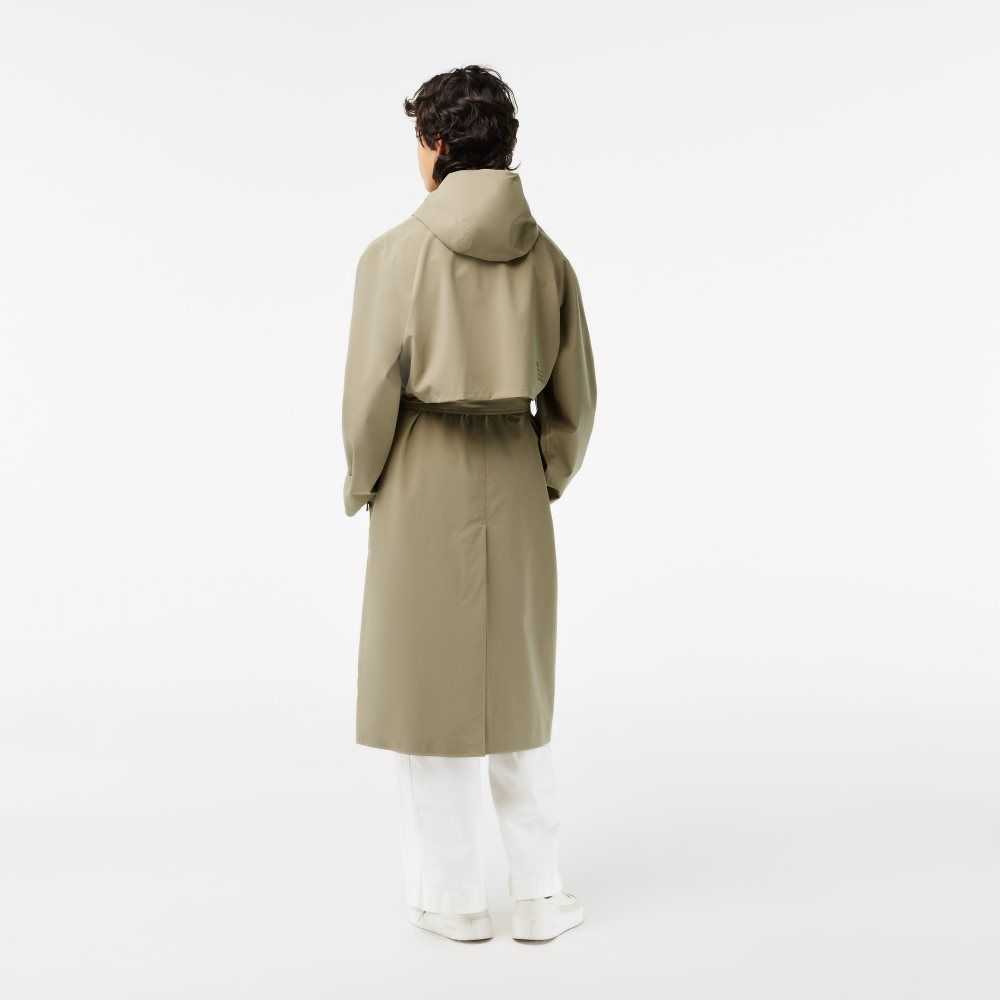 Lacoste Oversized Trench Coat Beige | JPYFO-6392