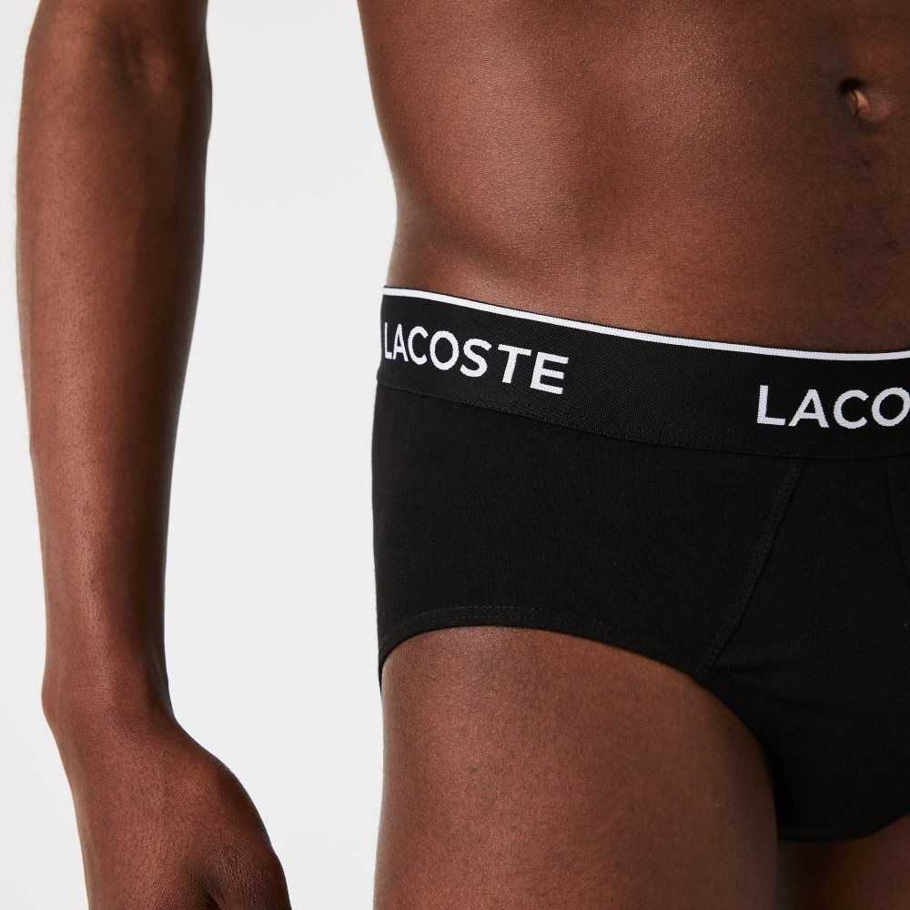 Lacoste Pack Of 3 Vanliga Briefs Svarta | RWUCF-5648