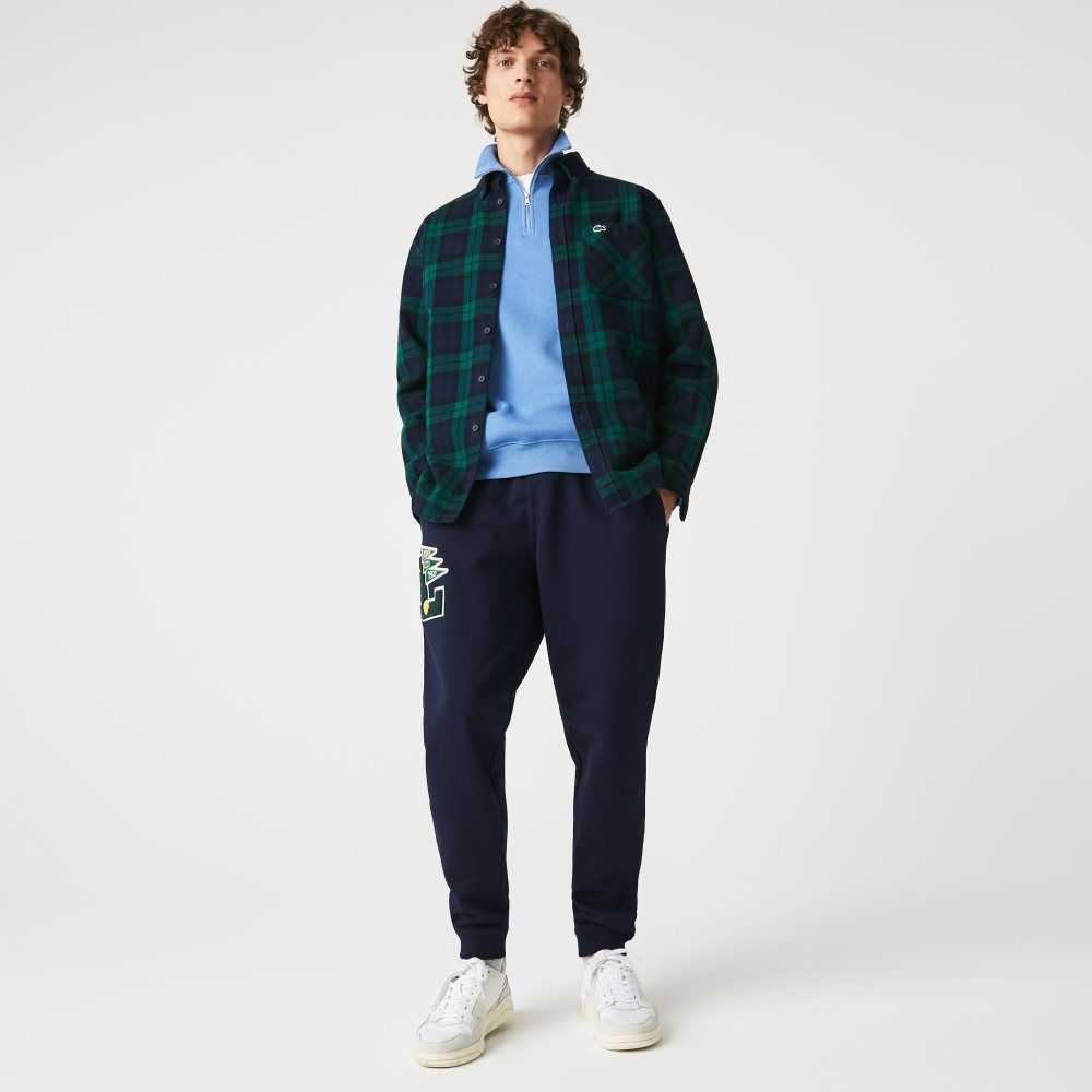 Lacoste Pennants L Badge Fleece Tracksuit Marinblå Blå | GWEMY-8209