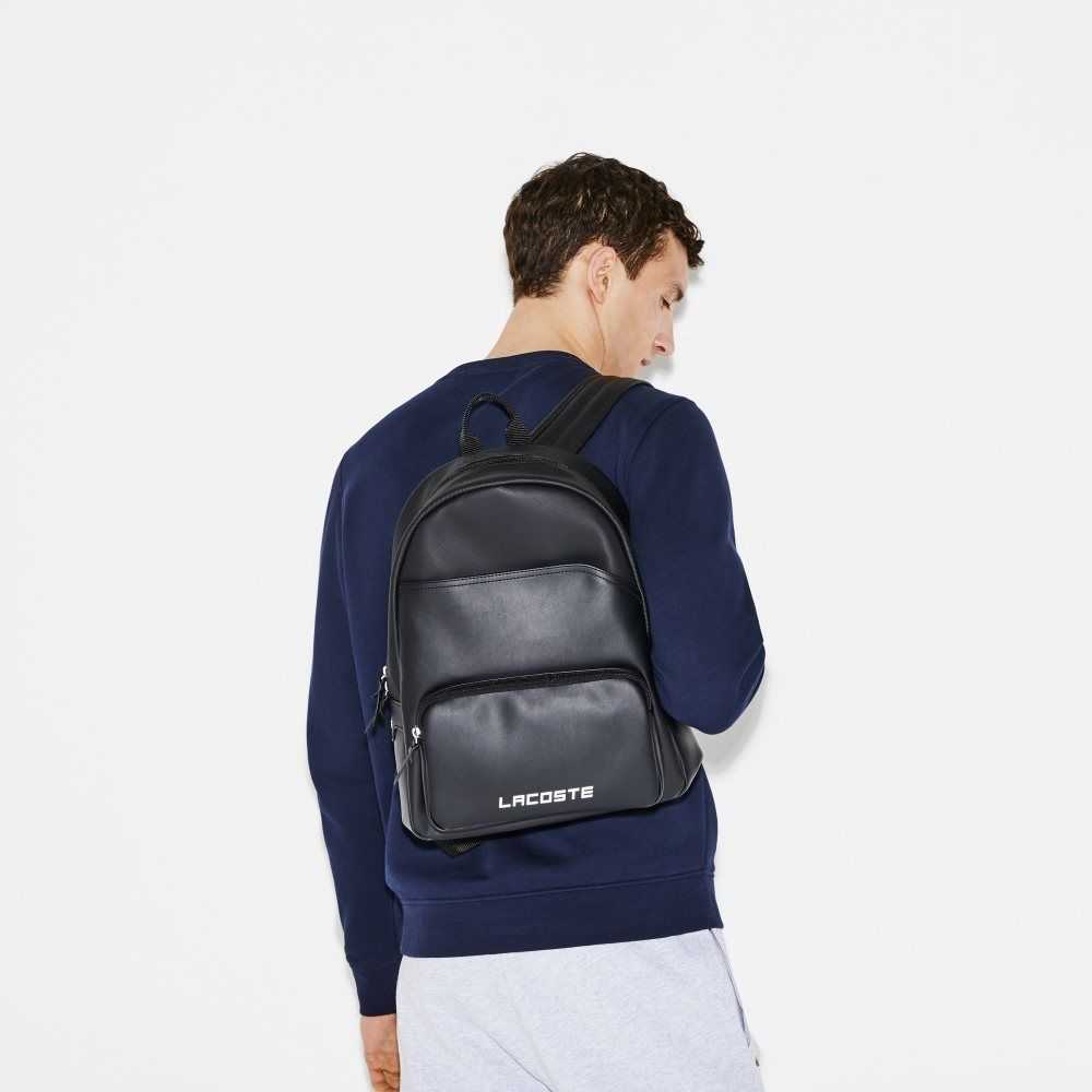 Lacoste Petit Pique Backpack Svarta | JSVRZ-7189