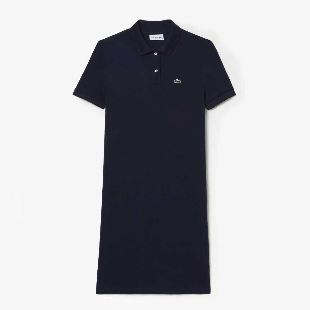 Lacoste Pique Knit Polo Marinblå Blå | EHAGO-9502