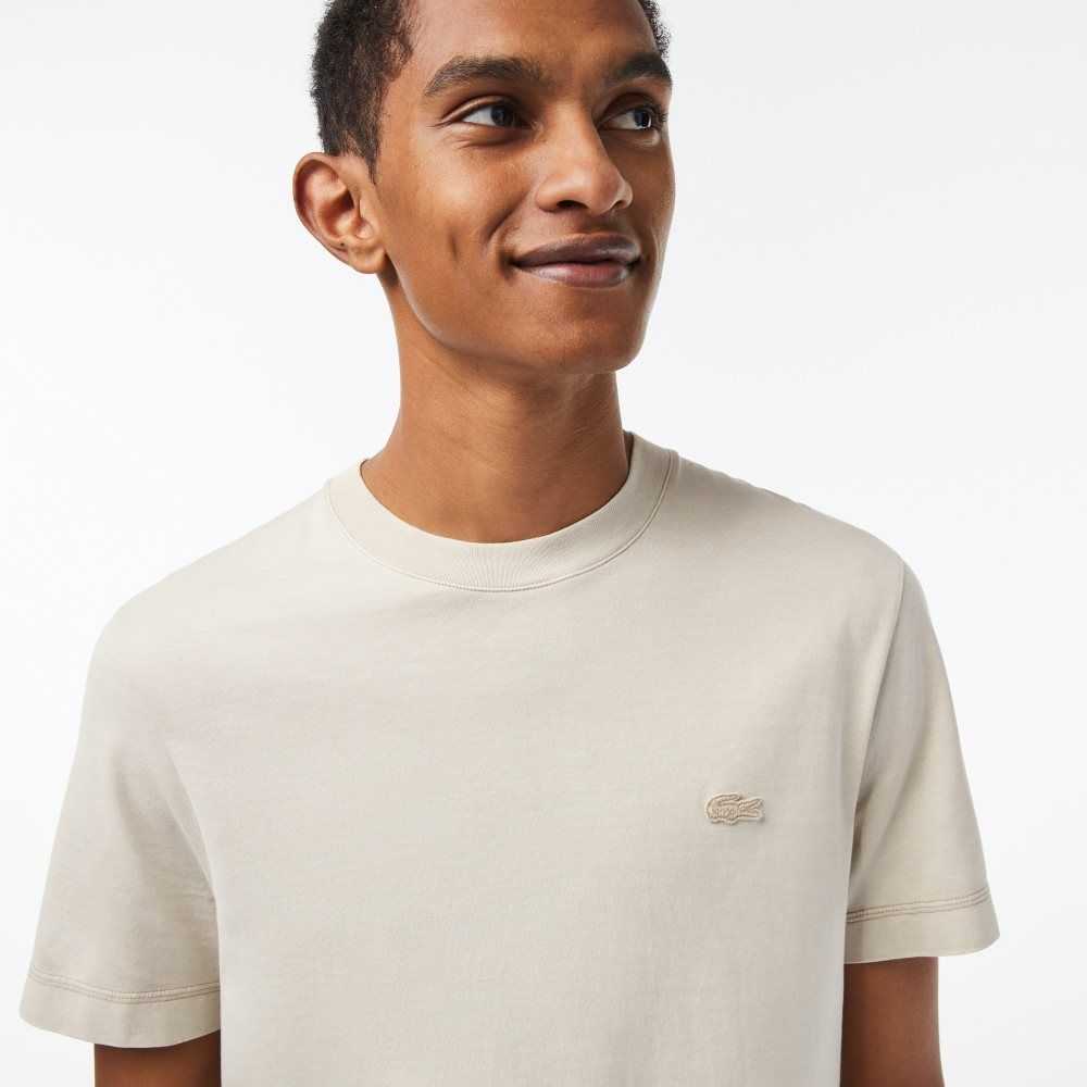 Lacoste Plain Organic Bomull Beige | PZNWD-3974