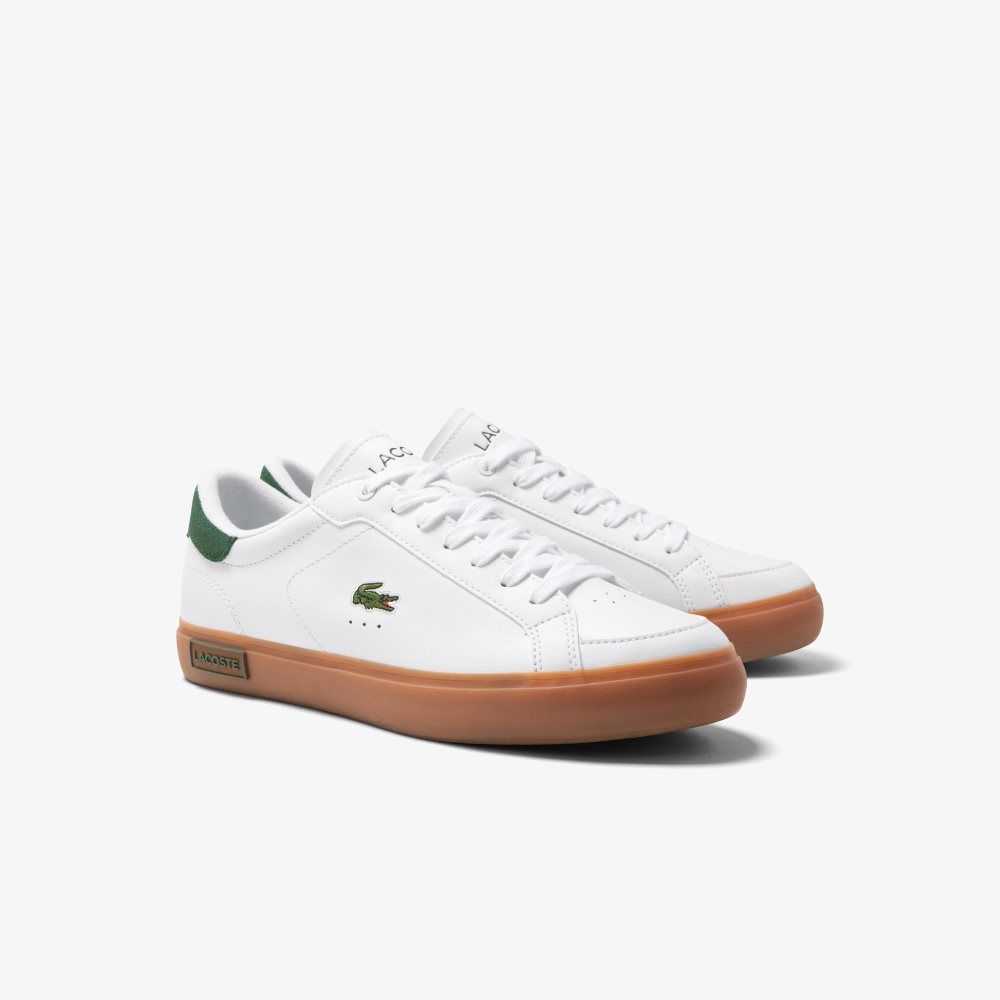 Lacoste Powercourt Läder Heel Pop Vita | OLHIT-7235