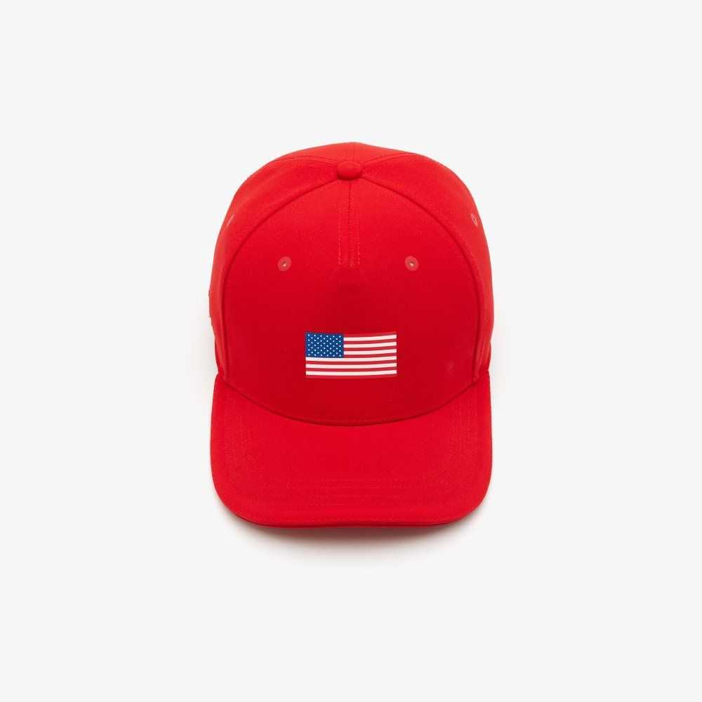 Lacoste Presidents Cup SPORT American Flag Adjustable Röda | BLOKU-8631