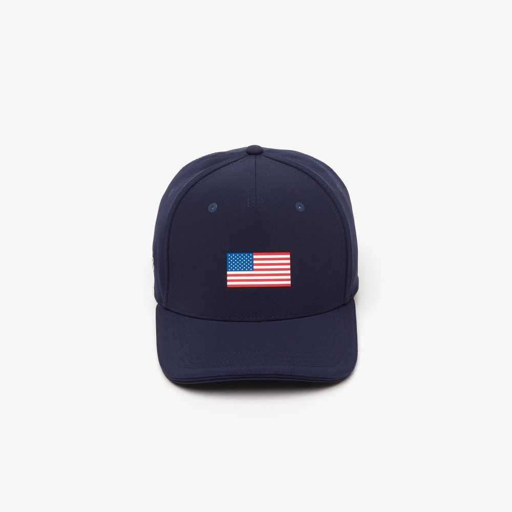 Lacoste Presidents Cup SPORT American Flag Adjustable Marinblå Blå | PBKDS-1873