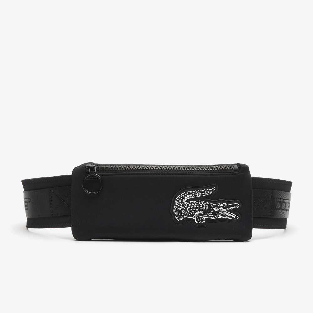 Lacoste Recycled Fiber Belt Svarta | YTOKG-9086