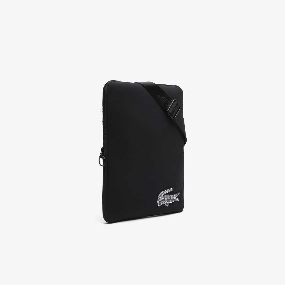 Lacoste Recycled Fiber Crossbody Svarta | HQLJA-6981