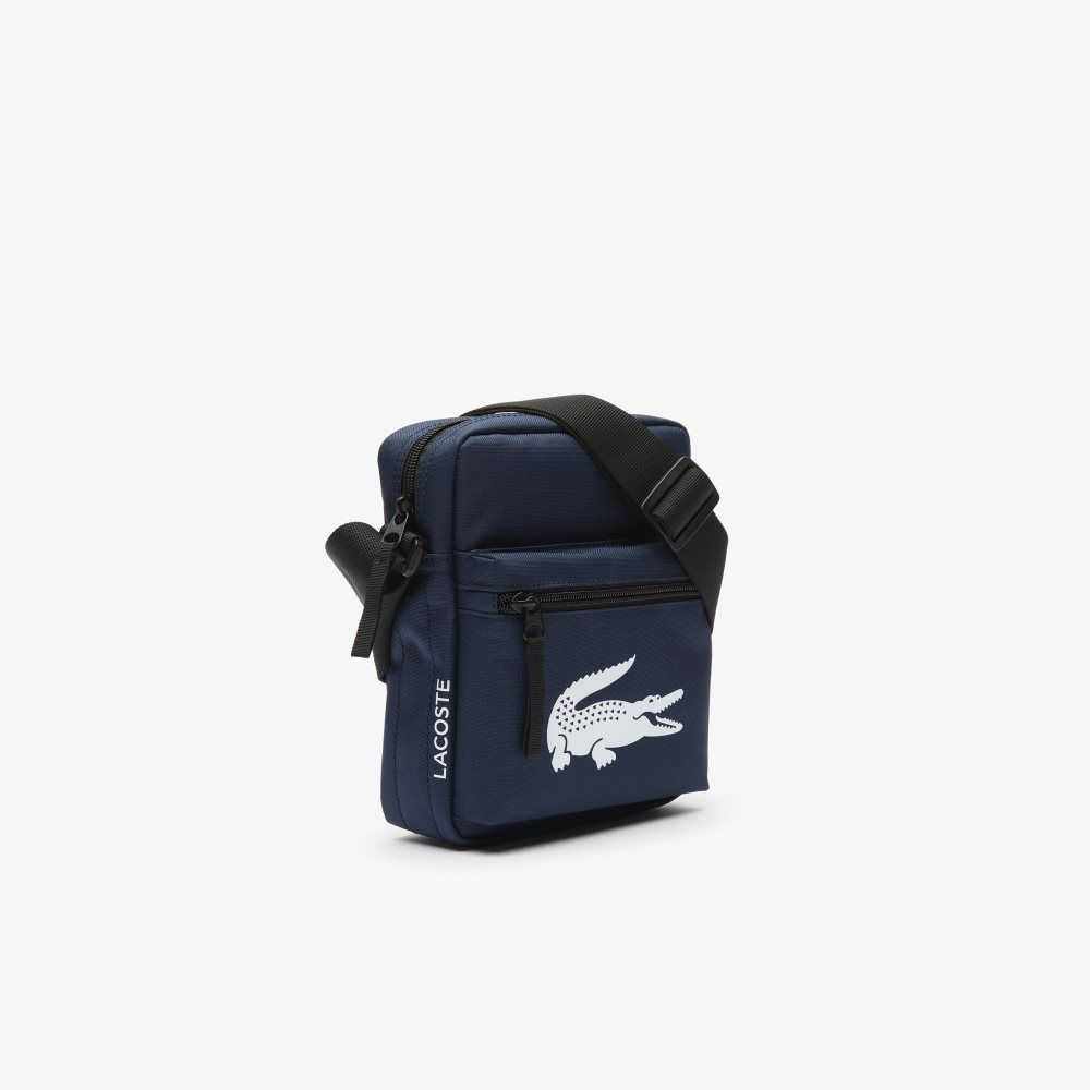 Lacoste Recycled Fiber Shoulder Marinblå | AQXOW-9243